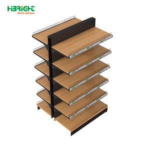 Estanterías de Góndola Highbright con Acabado de Madera y Estructura Metálica para Tiendas de Conveniencia, Supermercados y Comercios Minoristas - Product Image 2