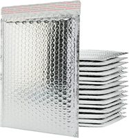 Enveloppes rembourrées personnalisées en gros d'usine pour l'emballage logistique Enveloppes à bulles en feuille métallique imprimée en bronze avec logo