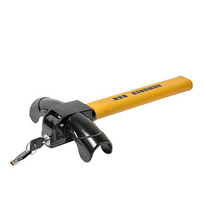 T Shaped Steering <b>Wheel</b> <b>Lock</b> Yellow Chrome Plated Iron Anti Drill Anti Pry Car Security <b>Lock</b> For Steering <b>Wheel</b> - Product Image 3