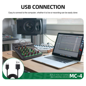Controlador de DJ Debra Professional BT de 4 Canales MC-4 para Podcast, Consola de Mezclas de Audio Estéreo para Webcasting, Sonido Ajustable - Product Image 6