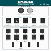 SINOAMIGO IP54 Enchufe Motorizado Empotrable para Encimera de Cocina con Toma de Corriente Integrada, Estándar UK
