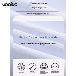 เสื้อโค้ทการแพทย์สำหรับแพทย์เครื่องแบบโรงพยาบาลเสื้อโค้ทผ้าโพลีสีขาวยาวทำจากผ้าฝ้าย - Product Image 3