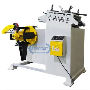 Save space steel coil straightening machine with decoiler uncoiling and straightener 2 in 1 machine