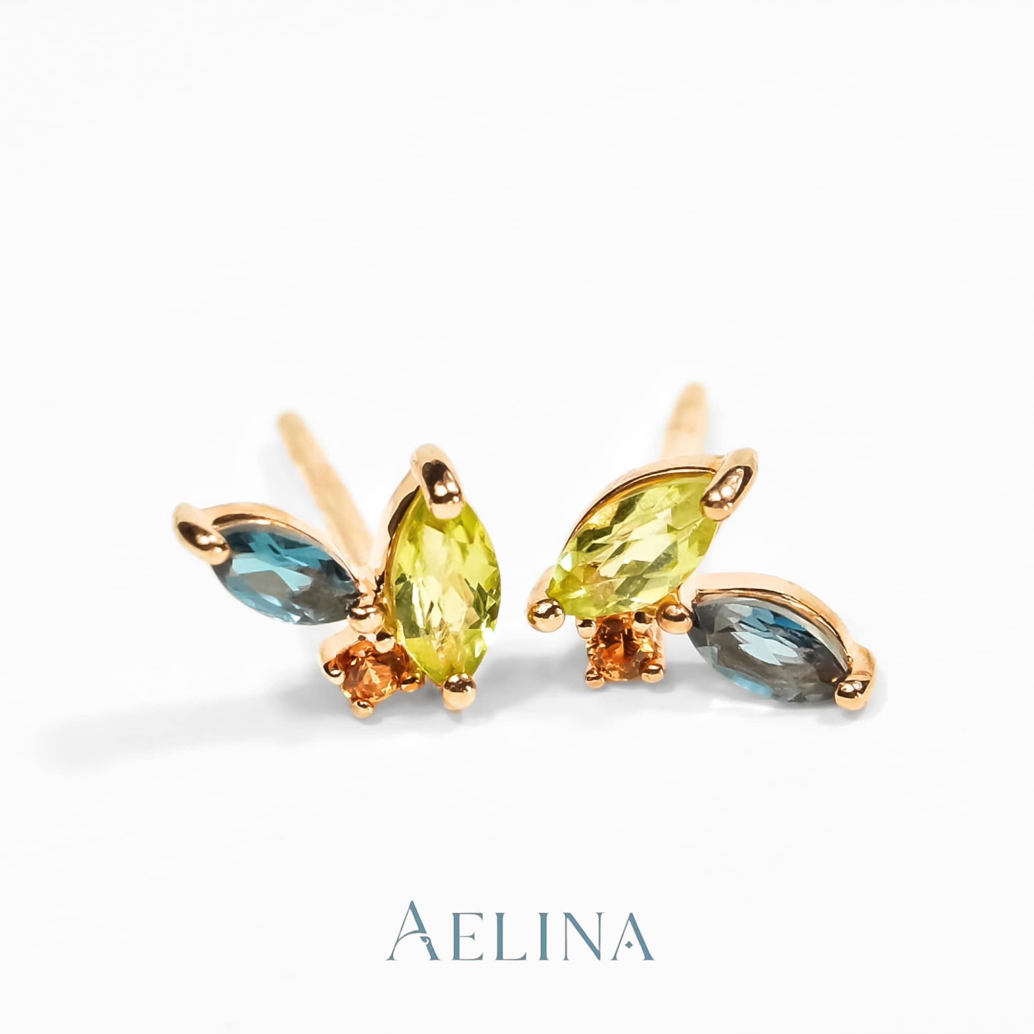 London blue topaz and Peridot