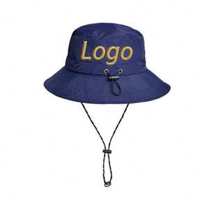 Custom Logo Camp Hiking Fishing Waterproof Men Cap Mesh <b>Bucket</b> <b>Hat</b> <b>With</b> <b>String</b> UV Protection - Product Image 1