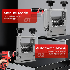 Dénudeur de câbles électrique manuel mini, machine à dénuder les petits fils de cuivre, dénudeur de fils multifonction automatique pour déchets électriques - Product Image 6