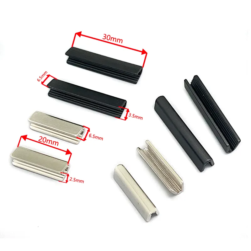 High quality belt tail tip Environmentally friendly zinc alloy belt accessories toothed clothing rectangular metal tail clip