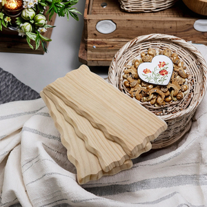 Lot de 3 enseignes vierges en bois massif naturel poli Plaques en bois non fini pour l'artisanat - Product Image 3