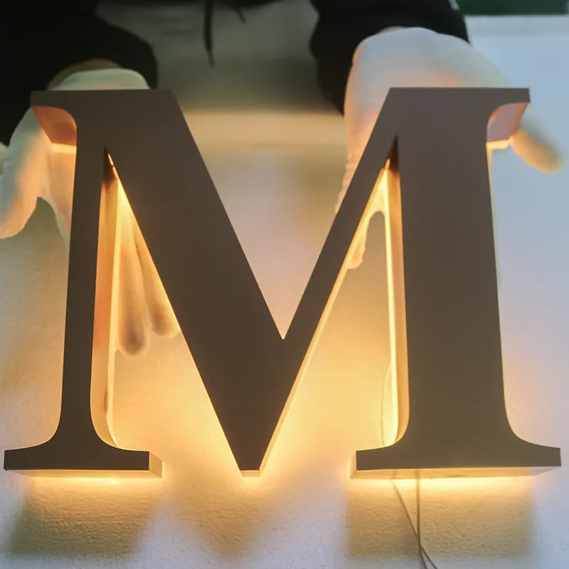 Custom Led Bewegwijzering Decoratieve Letters Acryl Backlit Teken Brief Led Teken Verlichting Letters Verlicht Logo Teken