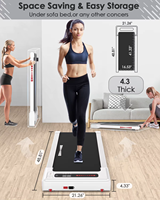 Tapis de course électrique compact 2,5 CV, pliable sous le bureau avec écran LED pour la maison et le bureau, idéal pour gagner de la place