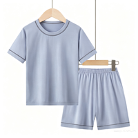 Ensemble de pyjamas pour femmes, haut à manches courtes et short, grande taille, vêtements de maison pour la climatisation, couleur unie, vêtements de détente décontractés, vêtements de nuit