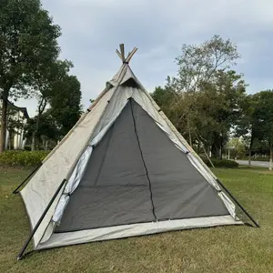 Transporte rápido Varejo Popular Exquisite Indian Tent Teepee Tendas Outdoor Camping Party For Kids Play 3-5 Pessoas