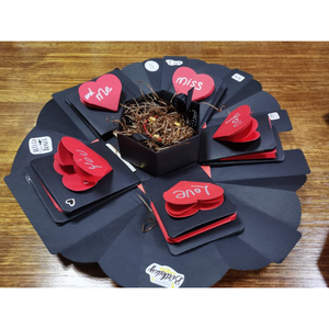 Personnalisé Noël Grande <span class=keywords><strong>Surprise</strong></span> Coeur Cadeau de Mariage Boîte à Bijoux Explosion <span class=keywords><strong>Surprise</strong></span> <span class=keywords><strong>Album</strong></span> <span class=keywords><strong>Photo</strong></span> Boîtes - Product Image 1
