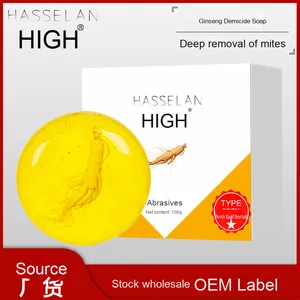 Savon Artisanal au Ginseng Sophora Flavescens 100g pour le Nettoyage des Mites, Savon Nettoyant Visage pour Femmes <span class=keywords><strong>et</strong></span> Hommes, Vente en Gros, Dropshipping, Élimination des Mites - Product Image 2