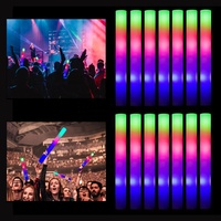 Penjualan laris stik cahaya bermerek busa lampu Led Multi Warna kualitas tinggi berkedip RGB 40cm untuk konser pernikahan Kelab