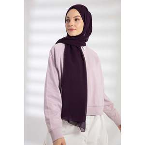 Châle en mousseline - Violet Aubergine - Violet Aubergine - Product Image 5