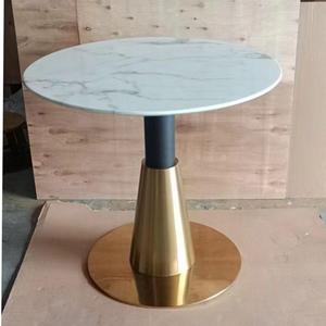 Custom Modern <b>Round</b> <b>White</b> Sintered Stone <b>Table</b> Top for Outdoor Restaurant <b>Dining</b> <b>Tables</b> - Product Image 5