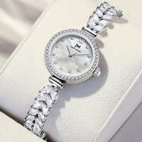 Jam Tangan Wanita JM 1903 Mermaid Mewah Ringan Model Gelang Berlian Penuh Jam Quartz Fashion Wanita Hadiah