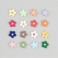Patch brodé coloré et mignon en forme de petite fleur à cinq pétales pour chaussures d'enfants, sous-vêtements, pinces à cheveux, accessoires, chapeaux et pantalons