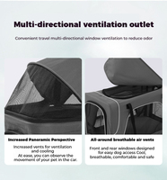 Chariot de luxe léger pliant pour animaux de compagnie Double pont chien chat poussette avec Cage de voiture universel loisirs pliable transporteur de voyage