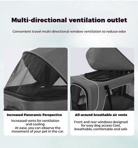 Luxo Leve Folding Pet <span class=keywords><strong>Trolley</strong></span> Double-Deck <span class=keywords><strong>Dog</strong></span> Cat Stroller com gaiola de carro Universal Leisure Foldable Travel Carrier - Product Image 6