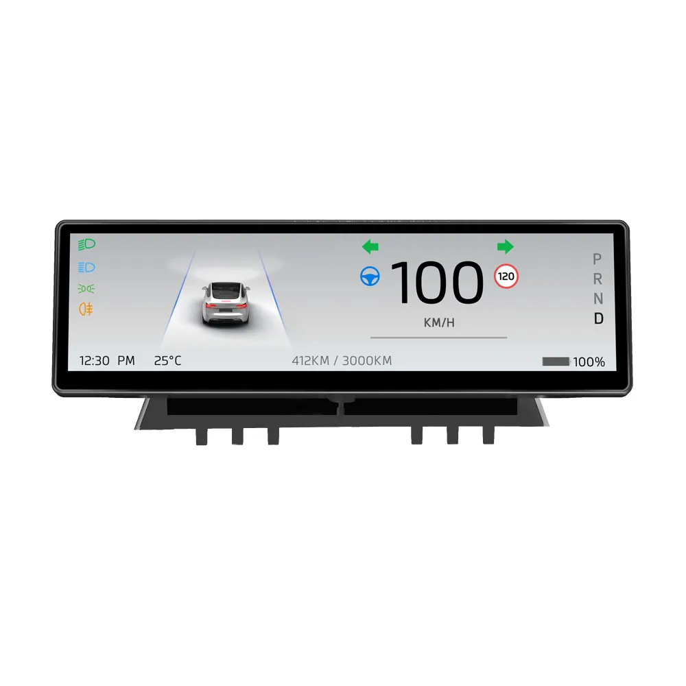 VJOYCAR 8.8" Linux System Tesla Car Instrument Cluster Won't Block Airvent Dashboard Touch Display HUD for Tesla Model y/3