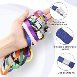 하이 퀄리티 사용자 정의 폴리에스터 끈 넥 스트랩 키 체인 ID 카드 홀더 금속 클립과 끈 - Product Image 4