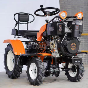Mini Tractor <span class=keywords><strong>con</strong></span> Rotocultor, Herramientas Agrícolas para Campos Secos y Arrozales, Multimotocultor <span class=keywords><strong>con</strong></span> <span class=keywords><strong>Remolque</strong></span>, Cultivadores de Suelo - Product Image 2