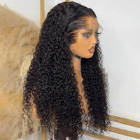Pelucas de Cabello Humano SDD Ready Wear Lagos Hairline Water Curly 13x4 con Frente de Encaje, Pre-Arrancadas, Pre-Decoloradas, HD, Sin Pegamento