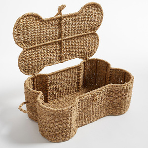 Cesta de almacenamiento tejida a mano con forma de hueso, organizador de juguetes para decoración de habitación infantil - Product Image 3