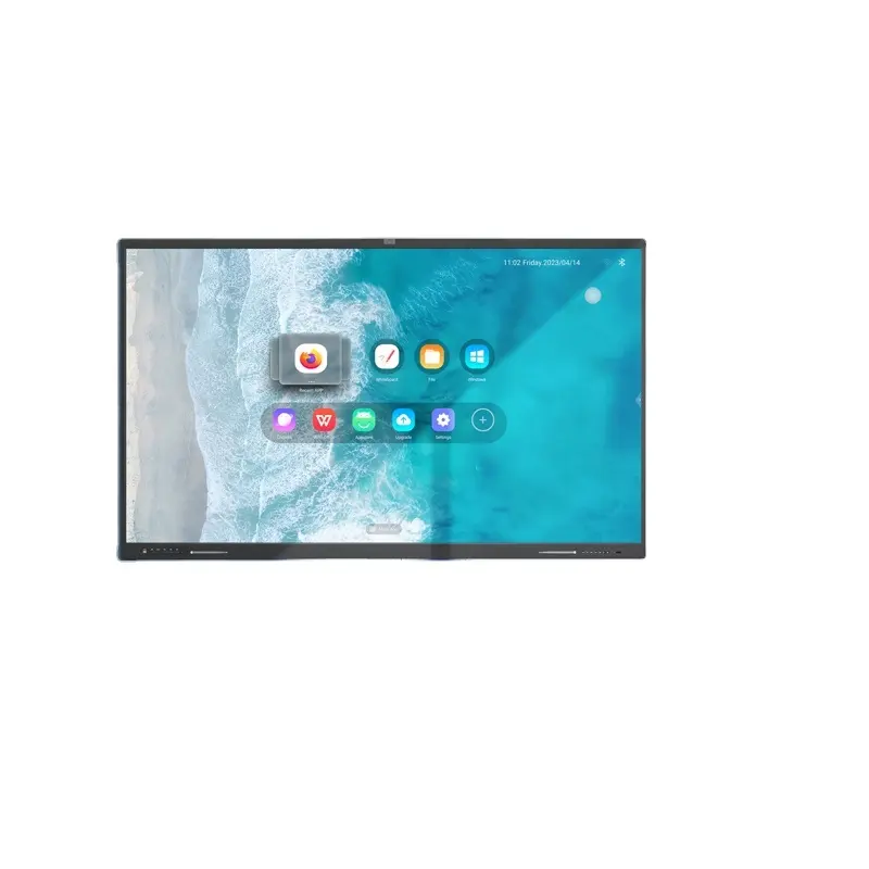 Android 13.0 Écran plat interactif Wifi 6 écrans tactiles Écran LED intégré Smart TV avec NFC Caméra 4K intégrée