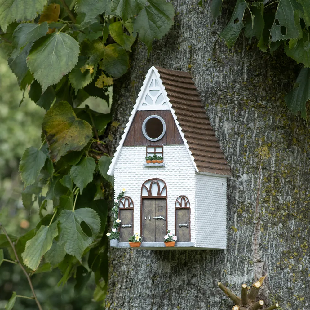 Esschert Design Vogelnest, Vogelhaus, Vogelkäfig eines Miniaturgebäudes Bauernhaus