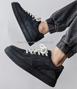 Men's Retro Classic Casual Sports <b>Sneakers</b> Lace-Up <b>Waterproof</b> Breathable Lightweight Heightening Effect Black Spring Autumn - Product Image 6