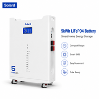 Batterie solaire résidentielle 51V 100Ah avec garantie de 10 ans, vente directe usine, compatible 48V 100Ah et 51.2V 100Ah, pack de stockage solaire 5kWh