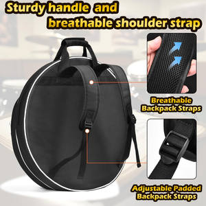 Échantillon gratuit Sac de batterie de snare à couche unique en coton 12-14 pouces Ensemble de sacs Double bandoulière Sangle télescopique pour le dos Sac de batterie d'instrument - Product Image 4