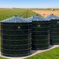 Réservoir de stockage de biogaz en verre fusionné sur acier avec système de contrôle PLC complet