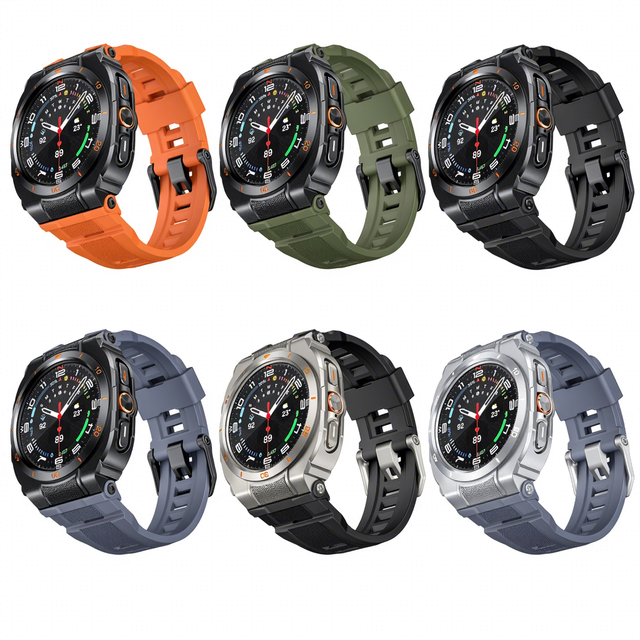 47mm Black Orange Green Blue Silver Integrated Bracelet Case Watch Band Strap for Samsung Galaxy Ultra