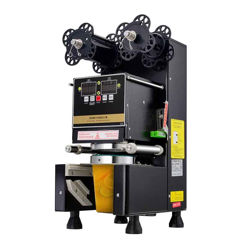 AONUOSI-máquina de sellado automático de tazas, equipo profesional de té de leche inteligente, costura de sellado térmico chino, color negro