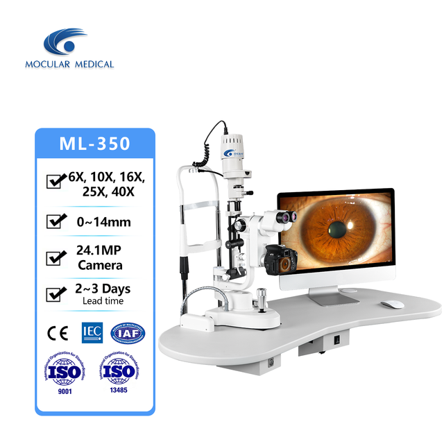 China Manufacturer Mocular ML-350D Digital Slit Lamp Portable for Ophthalmic Hospital Eye Examination CE Certified
