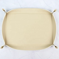 Plateau de voyage en cuir PU, fermeture instantanée, ensemble de rangement, plateau à valette en cuir Vegan, vente en gros