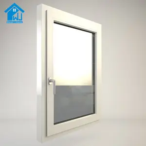 Stained Glass Casement Window With Blinds Wrought Iron Window Modern Made in China Door and Windows