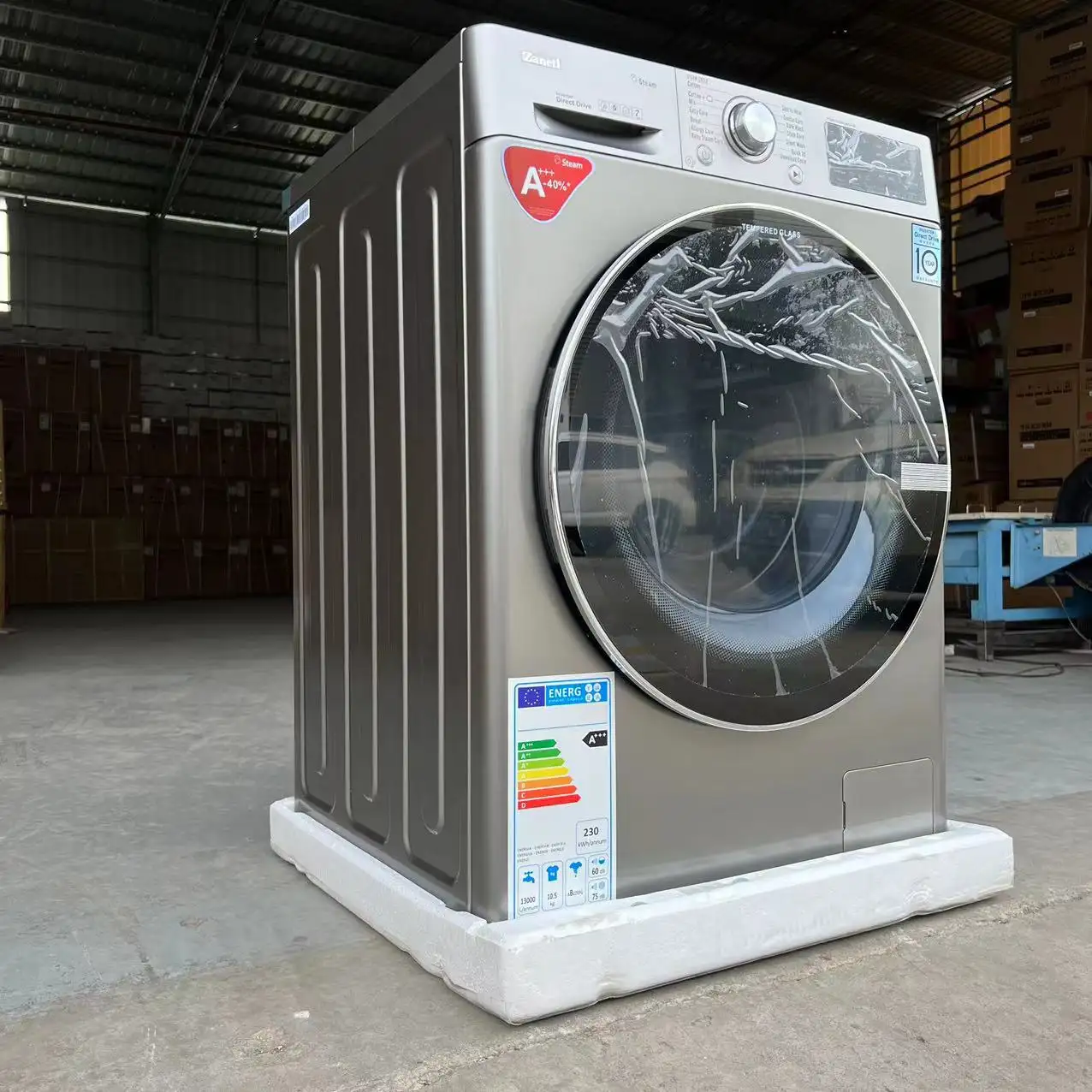 Máquina de lavar roupa automática com painel inglês Lavadora automática completa 10kgs Lavadora de carga frontal