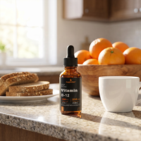 Aeglewell OEM Gouttes de vitamine B12, liquide sublingual de vitamine B12, vitamine B12 végétalienne, 5000 µg de méthylcobalamine, complément liquide de vitamine B12