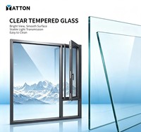 Ventanas Corredizas Modernas con Aislamiento Acústico, Doble Capa de Vidrio Templado, Marco de Aleación de Aluminio, para Dormitorio Exterior, Garantía de 5+ Años