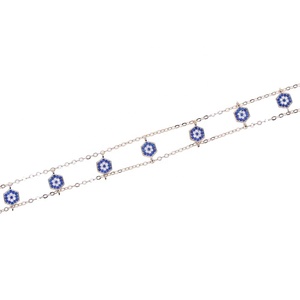 Promotion bijoux de mode pour femmes micro pave cz <span class=keywords><strong>double</strong></span> <span class=keywords><strong>rang</strong></span>ée <span class=keywords><strong>collier</strong></span> <span class=keywords><strong>ras</strong></span> <span class=keywords><strong>du</strong></span> <span class=keywords><strong>cou</strong></span> turc mauvais œil - Product Image 2