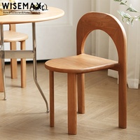 Isemax — meuble de salle à manger classique en forme de u, chaise, noir massif, en bois de cerise