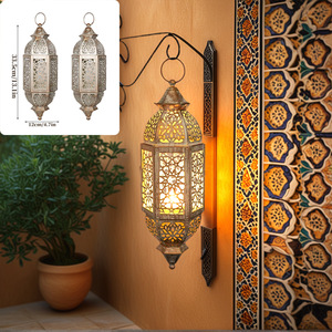 Expédition rapide de créations en métal, lustres marocains vintage en fer forgé ajouré, chandeliers, décorations murales, décoration intérieure - Product Image 5