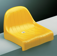Fabriqué en Italie, marque CETA, chaise et banc de stade en plastique durable à dossier bas, personnalisables, pour intérieur/extérieur