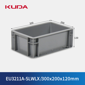 Caja de Logística de Plástico KUDA EU3211A-SLWLX, Cajas de Almacenamiento de Carga, Caja de Plástico Industrial Reforzada, 300x200x120mm - Product Image 1