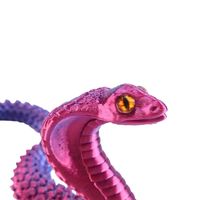 Model Ular Kobra 3D Cetak Artikulasi dari PLA Sutra Fleksibel, Mainan Fidget Pereda Stres, Warna Metalik, Dekorasi Meja, Hadiah